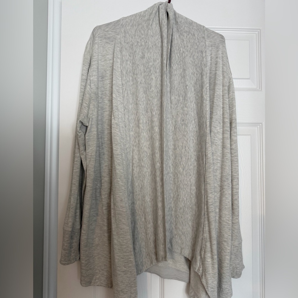 Athleta | Light Gray Open Front Cardigan